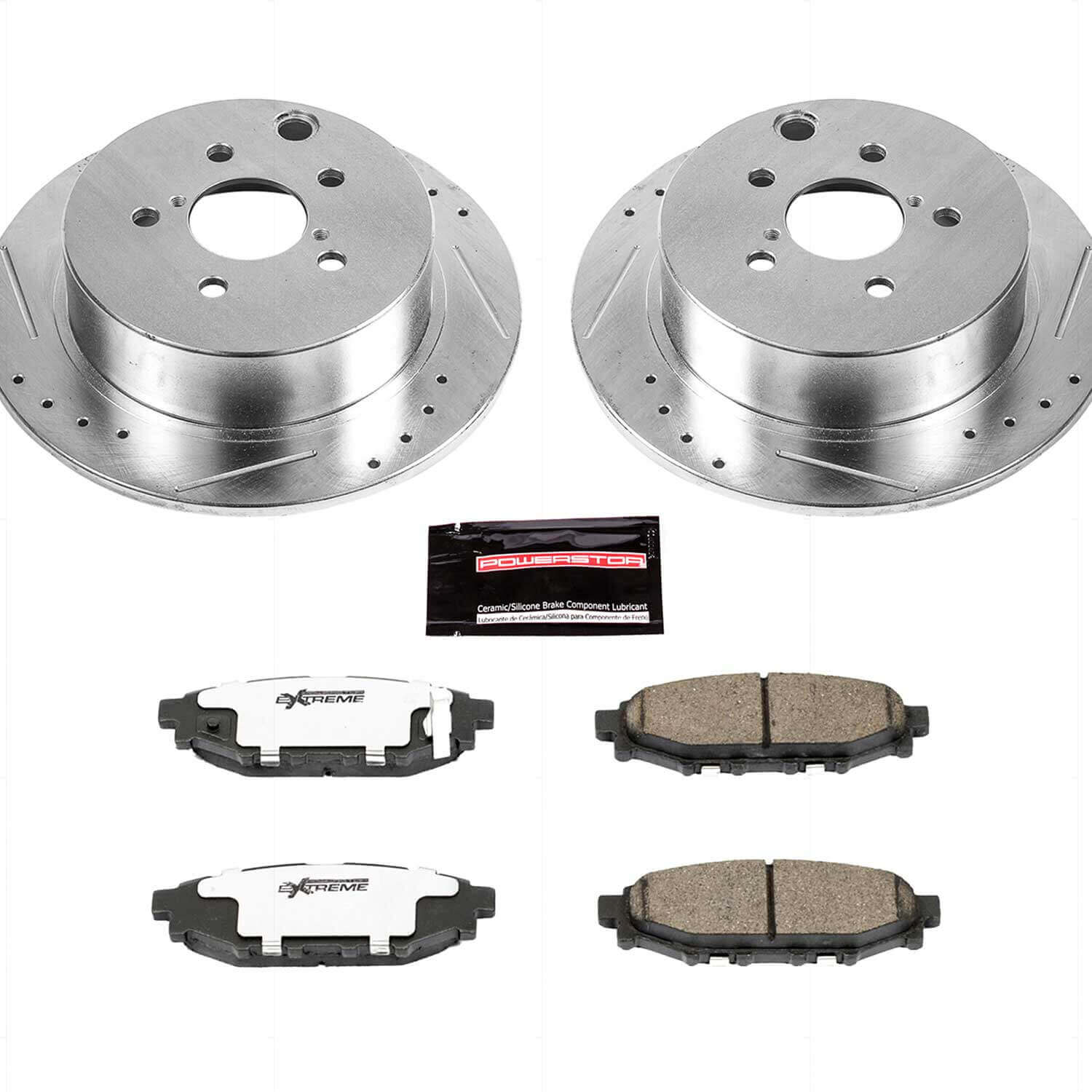 Power Stop K6107-26 Z26 Extreme Street Warrior 1-Click Brake Kit (Rear) for 2012-2023 Subaru Forester product image