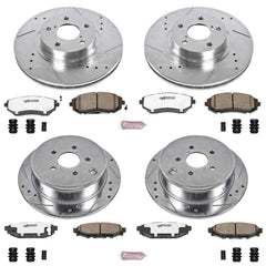 Power Stop K6110-26 Z26 Extreme Street Warrior 1-Click Brake Kit (Front And Rear) for 2008-2010 Subaru Impreza 2.5I Outback Sport product image