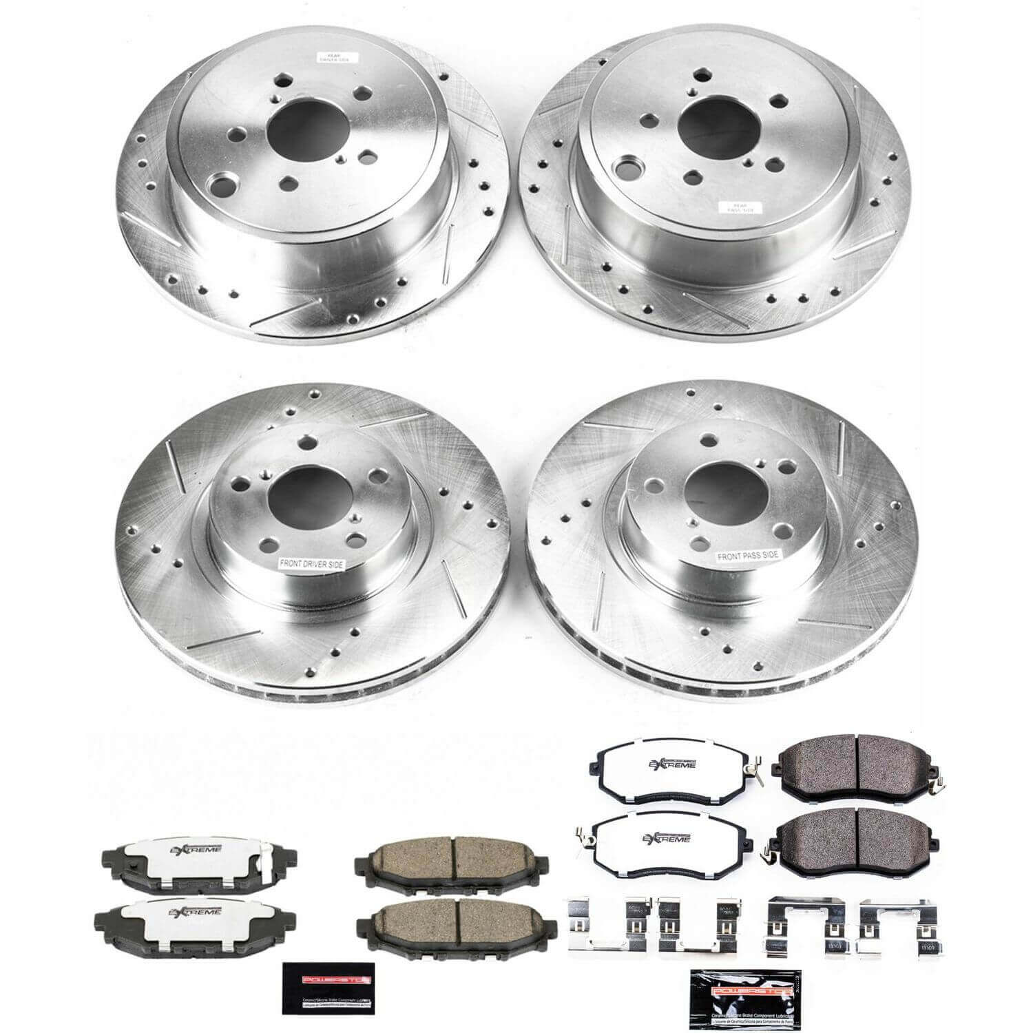 Power Stop K6112-26 Z26 Street Warrior 1-Click Front And Rear Brake Kit for 2011-2016 Subaru Brz product image