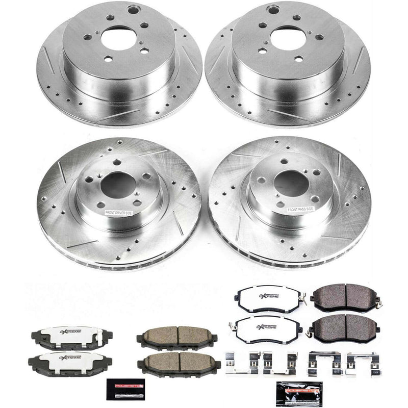Power Stop K6113-26 Z26 Street Warrior 1-Click Front And Rear Brake Kit for 2012-2016 Subaru Impreza product image