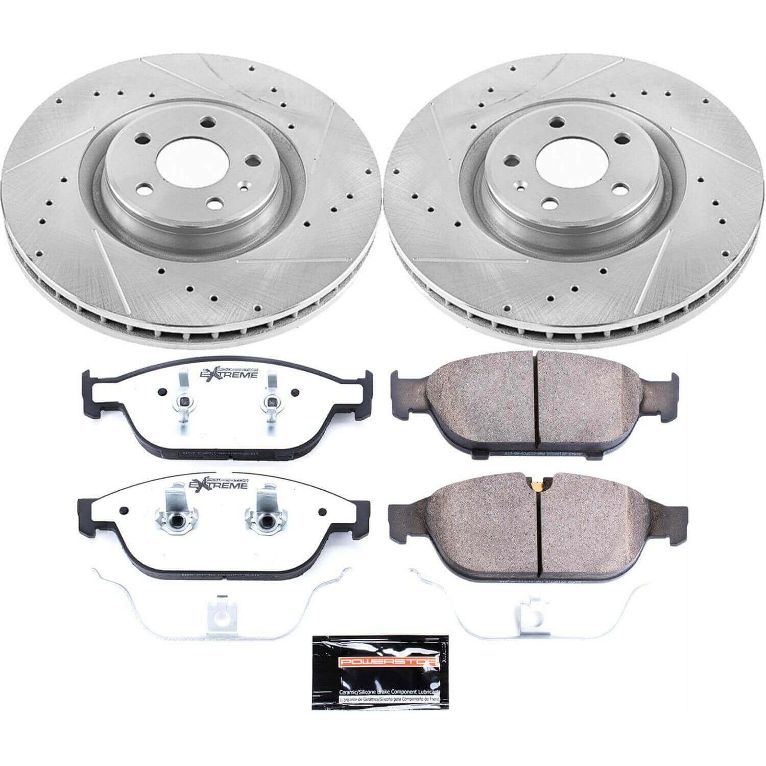 Power Stop K6129-26 Z26 Street Warrior 1-Click Front Brake Kit for 2012-2018 Audi A6 product image