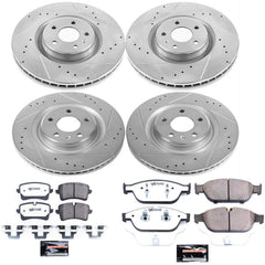 Power Stop K6130-26 Z26 Street Warrior 1-Click Front And Rear Brake Kit for 2016-2018 Audi A6 product image