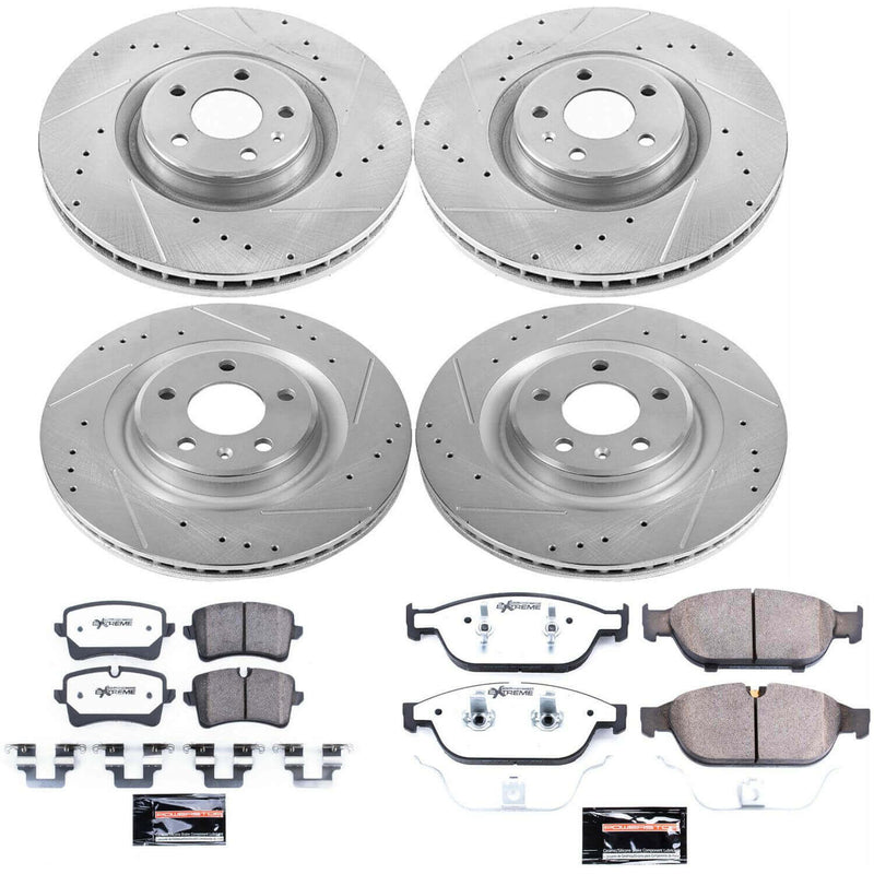 Power Stop K6130-26 Z26 Street Warrior 1-Click Front And Rear Brake Kit for 2016-2018 Audi A6 product image