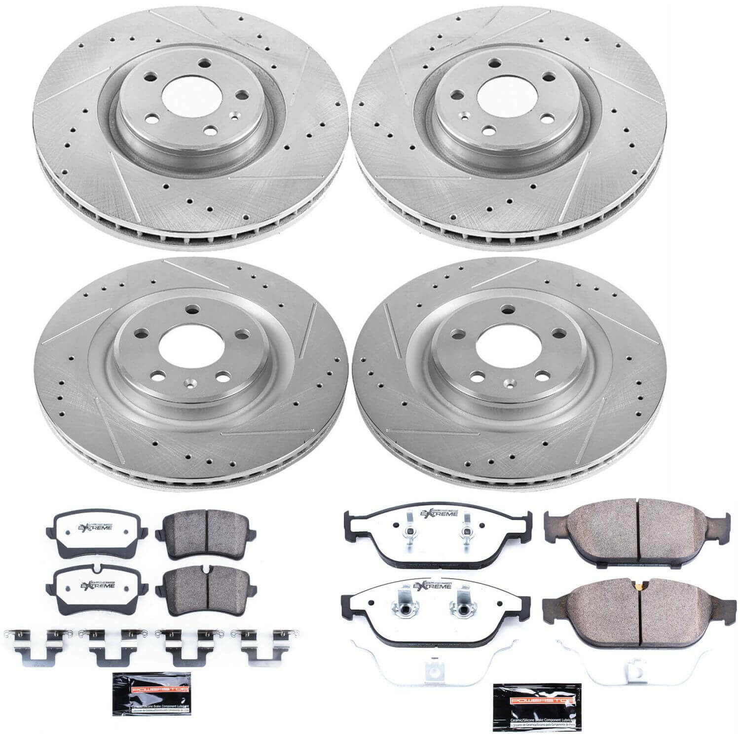 Power Stop K6132-26 Z26 Street Warrior 1-Click Front And Rear Brake Kit for 2012 Audi A7 Quattro product image