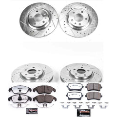 Power Stop K6134-26 Z26 Street Warrior 1-Click Front And Rear Brake Kit for 2011-2017 Audi A4 product image