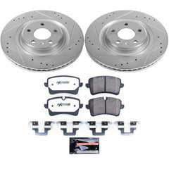Power Stop K6139-26 Z26 Street Warrior 1-Click Rear Brake Kit for 2012-2018 Audi A6 product image