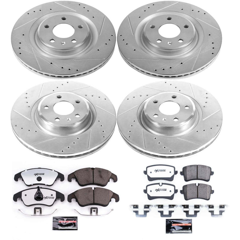 Power Stop K6141-26 Z26 Street Warrior 1-Click Front And Rear Brake Kit for 2014-2015 Audi A6 product image