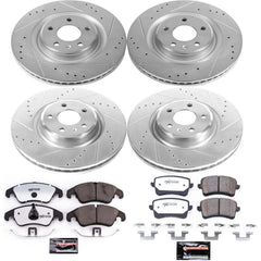 Power Stop K6143-26 Z26 Street Warrior 1-Click Front And Rear Brake Kit for 2012-2017 Audi Q5 product image