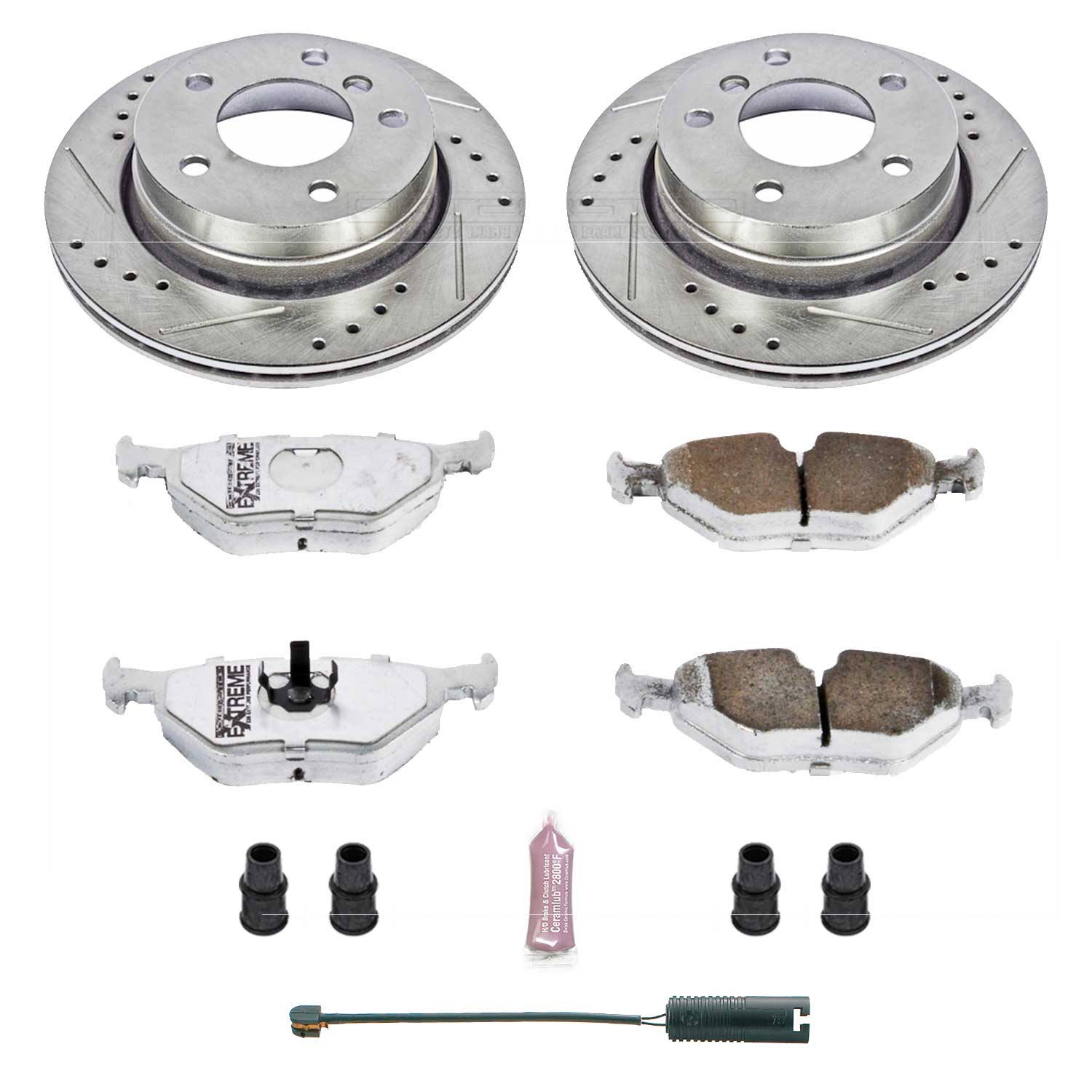 Power Stop K615-26 Z26 Extreme Street Warrior 1-Click Brake Kit (Rear) for 1996-1999 BMW 323I product image