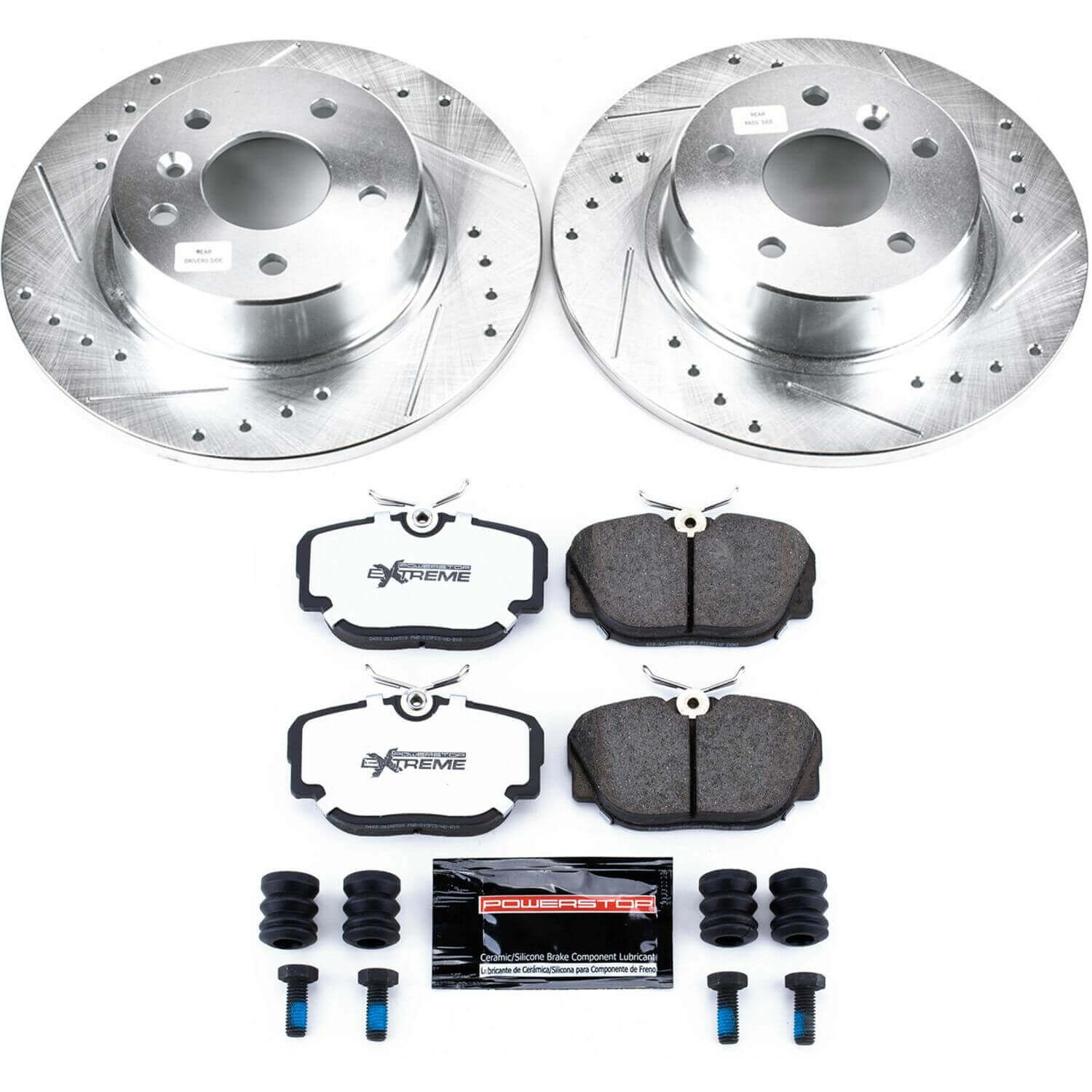 Power Stop K6152-26 Z26 Street Warrior 1-Click Rear Brake Kit for 1999-2004 Land Rover Discovery Series Ii product image