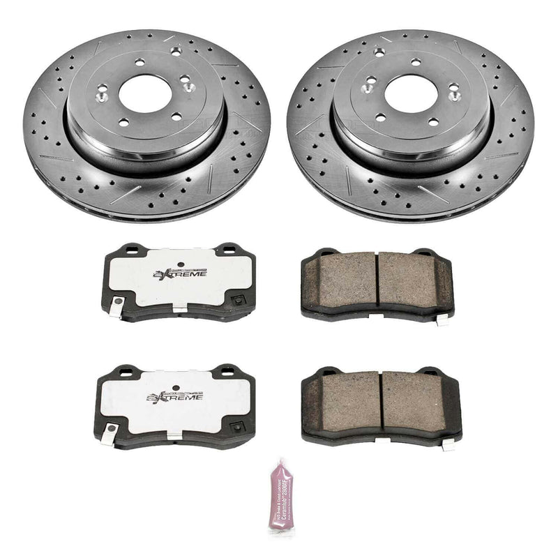Power Stop K6165-26 Z26 Extreme Street Warrior 1-Click Brake Kit (Rear) for 2010-2016 Hyundai Genesis Coupe product image