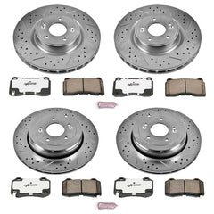 Power Stop K6167-26 - Z26 Extreme Street Warrior 1-Click Brake Kit (Front And Rear) vehicle fitment brake part
