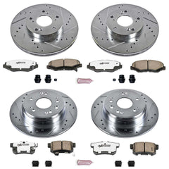 Power Stop K6171-26 - Z26 Extreme Street Warrior 1-Click Brake Kit (Front And Rear) vehicle fitment brake part