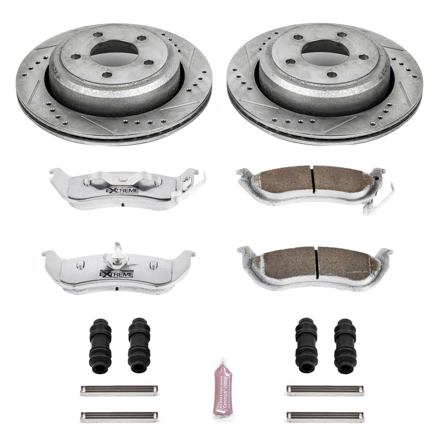 Power Stop K6181-26 Z26 Extreme Street Warrior 1-Click Brake Kit (Rear) for 2010-2011 Ford Ranger product image