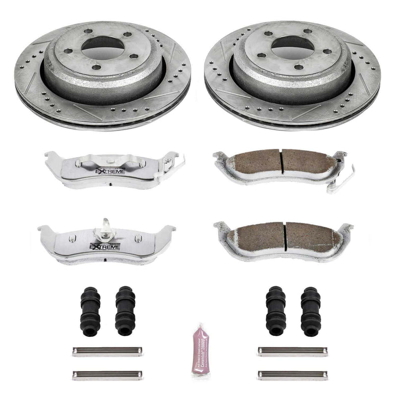 Power Stop K6181-26 Z26 Extreme Street Warrior 1-Click Brake Kit (Rear) for 2010-2011 Ford Ranger product image