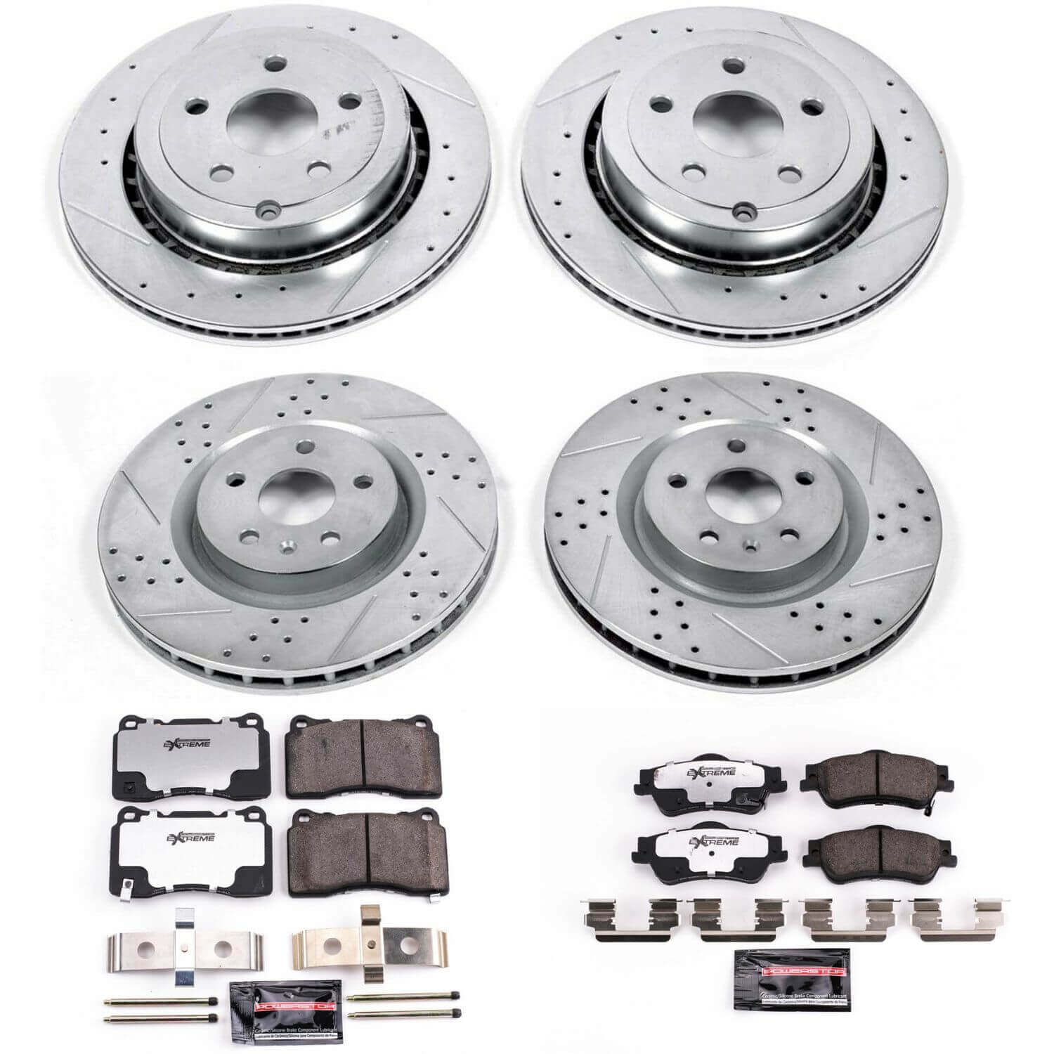 Power Stop K6187-26 Z26 Street Warrior 1-Click Front And Rear Brake Kit for 2009 Pontiac G8 Gxp product image