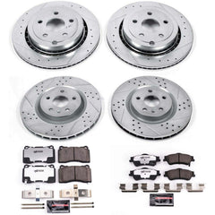 Power Stop K6187-26 Z26 Street Warrior 1-Click Front And Rear Brake Kit for 2009 Pontiac G8 Gxp product image