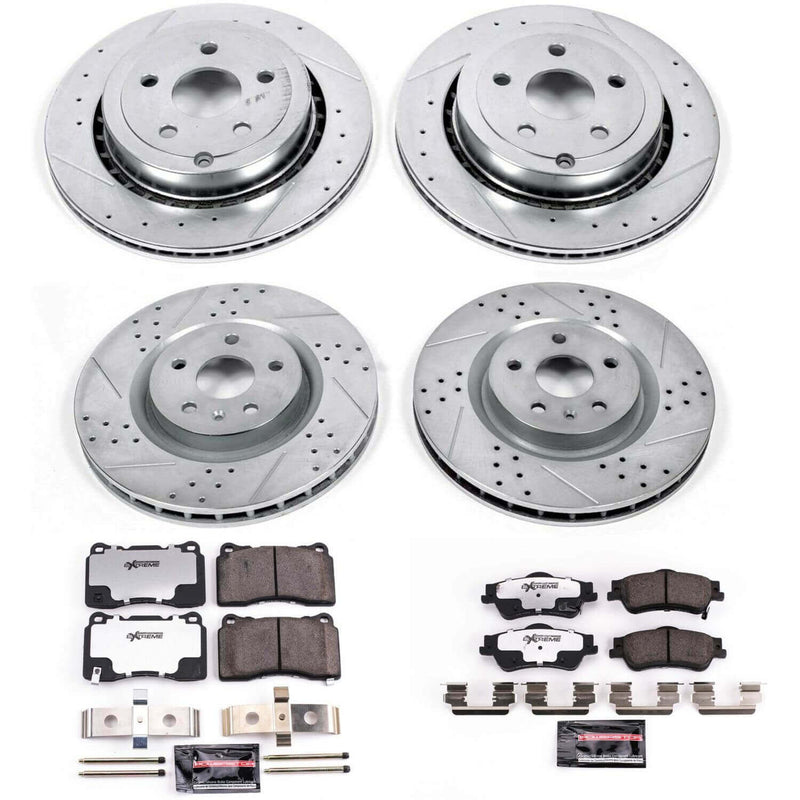 Power Stop K6187-26 Z26 Street Warrior 1-Click Front And Rear Brake Kit for 2009 Pontiac G8 Gxp product image