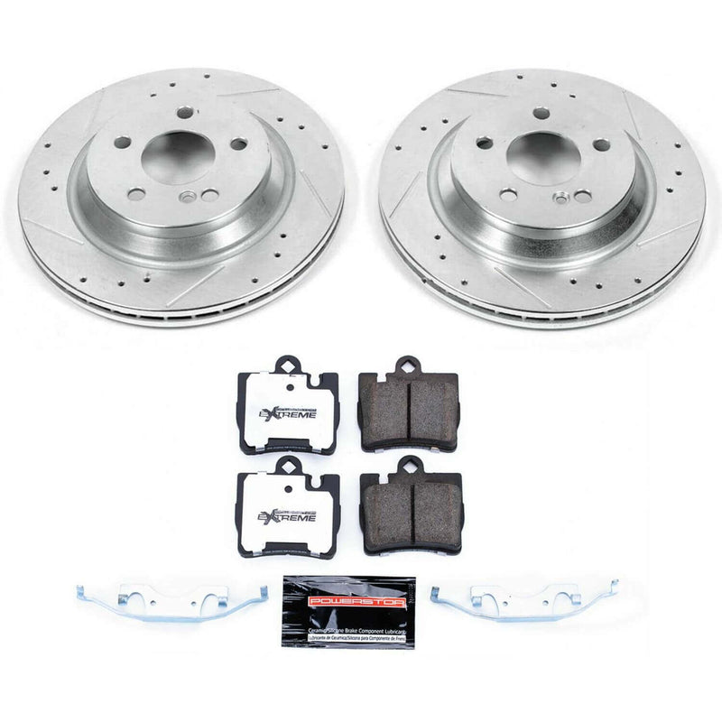 Power Stop K6201-26 Z26 Street Warrior 1-Click Rear Brake Kit for 1999-2003 Mercedes-Benz CL500 product image