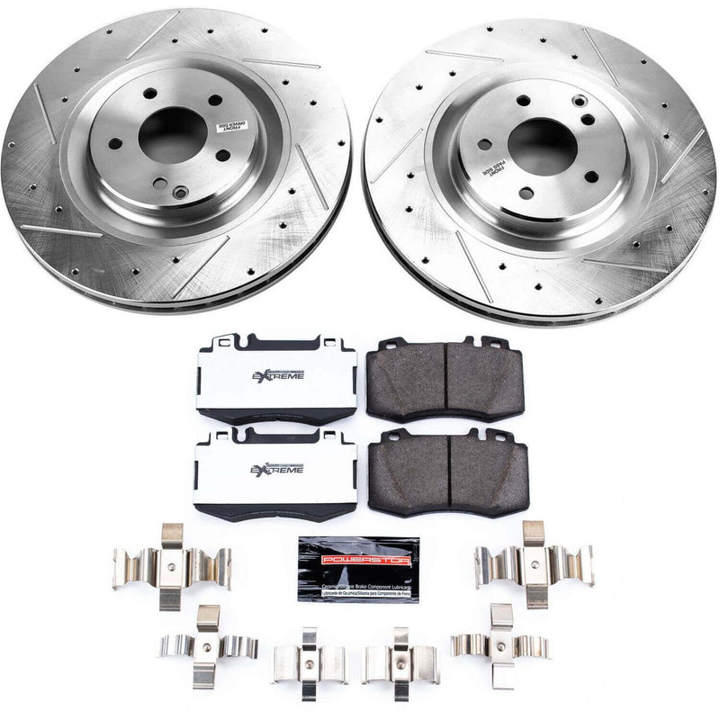 Power Stop K6205-26 Z26 Street Warrior 1-Click Front Brake Kit for 2002-2004 Mercedes-Benz C32 AMG product image