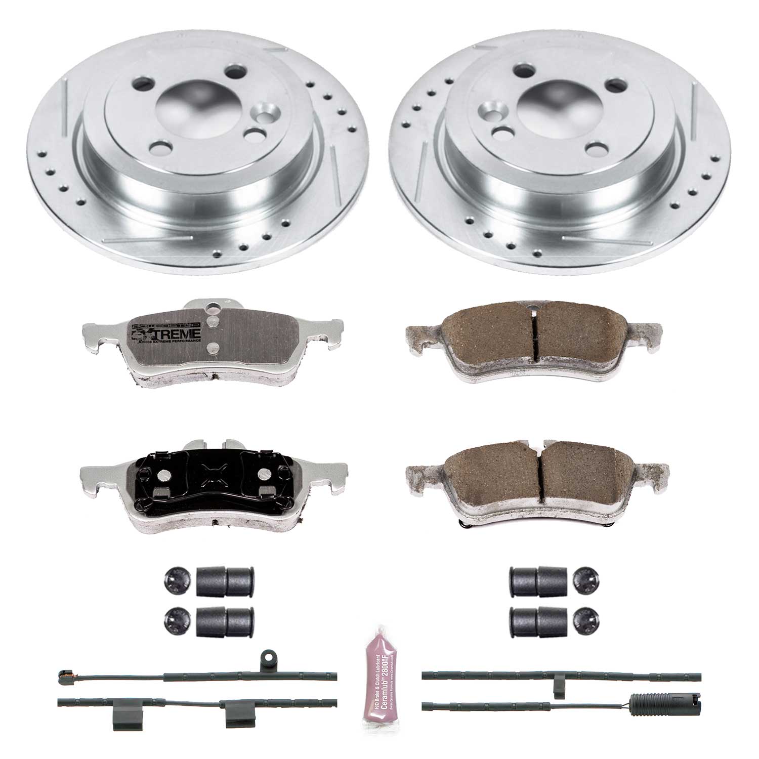 Power Stop K6280-26 Z26 Extreme Street Warrior 1-Click Brake Kit (Rear) for 2007-2008 MINI Cooper Convertible product image