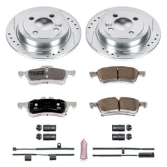 Power Stop K6280-26 Z26 Extreme Street Warrior 1-Click Brake Kit (Rear) for 2007-2008 MINI Cooper Convertible product image
