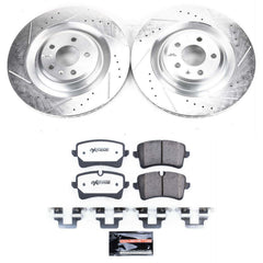 Power Stop K6287-26 Z26 Street Warrior 1-Click Rear Brake Kit for 2013-2018 Audi S6 product image