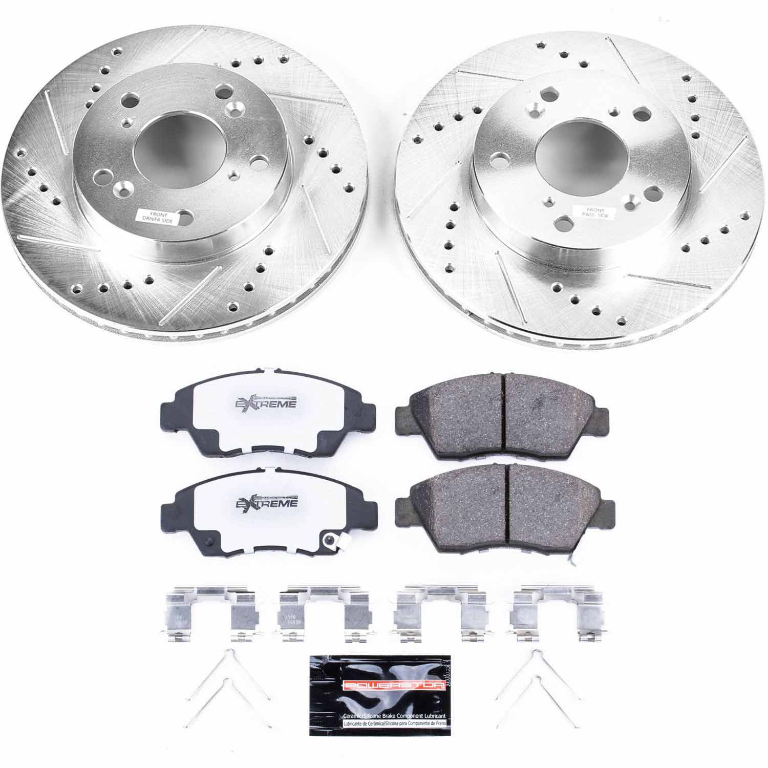 Power Stop K6317-26 Z26 Extreme Street Warrior 1-Click Brake Kit (Front) for 2012-2015 Acura Ilx product image