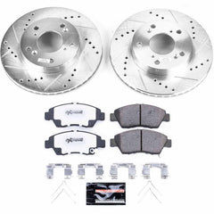 Power Stop K6317-26 Z26 Extreme Street Warrior 1-Click Brake Kit (Front) for 2012-2015 Acura Ilx product image