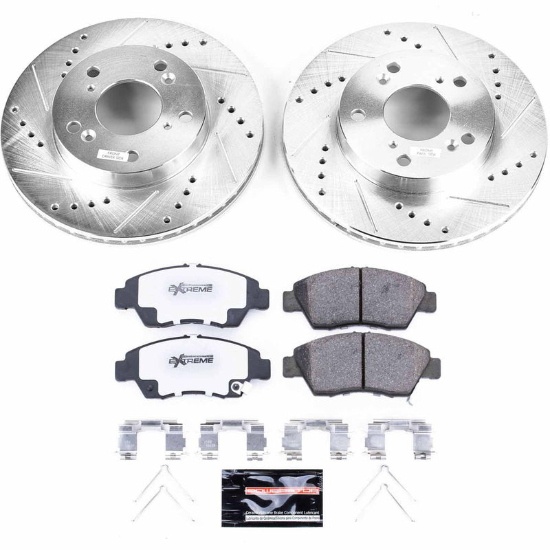 Power Stop K6317-26 Z26 Extreme Street Warrior 1-Click Brake Kit (Front) for 2012-2015 Acura Ilx product image