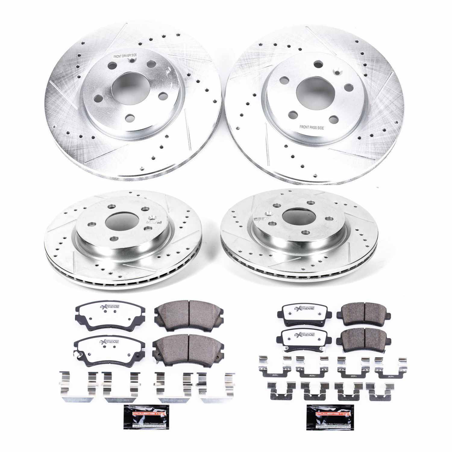 Power Stop K6330-26 Z26 Street Warrior 1-Click Front And Rear Brake Kit for 2010-2011 Saab 9-5. product image