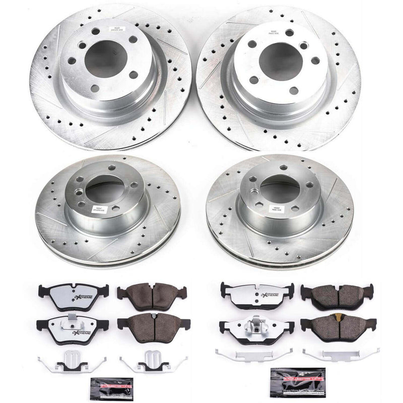 Power Stop K6347-26 Z26 Street Warrior 1-Click Front And Rear Brake Kit for 2010-2013 BMW 128I product image