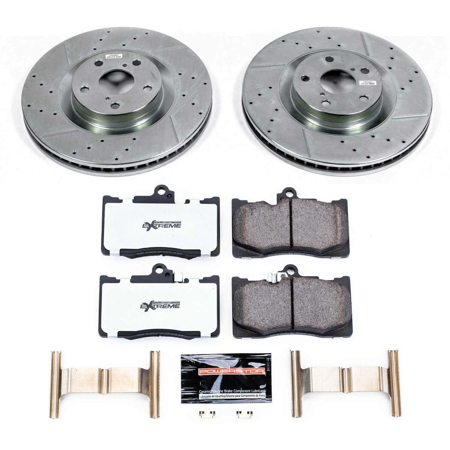 Power Stop K6355-26 Z26 Street Warrior 1-Click Front Brake Kit for 2013-2024 Lexus GS300 product image
