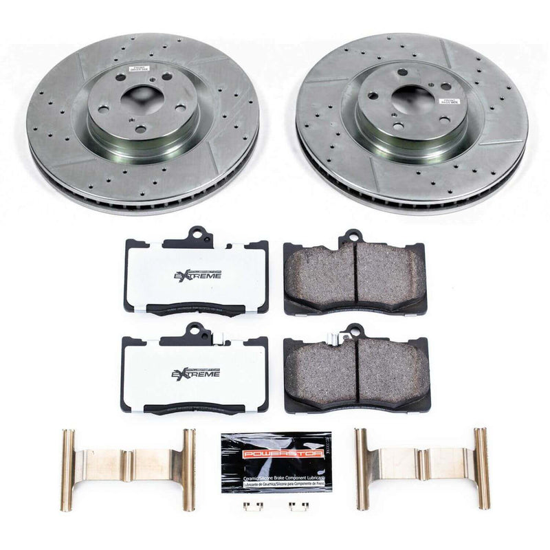 Power Stop K6355-26 Z26 Street Warrior 1-Click Front Brake Kit for 2013-2024 Lexus GS300 product image
