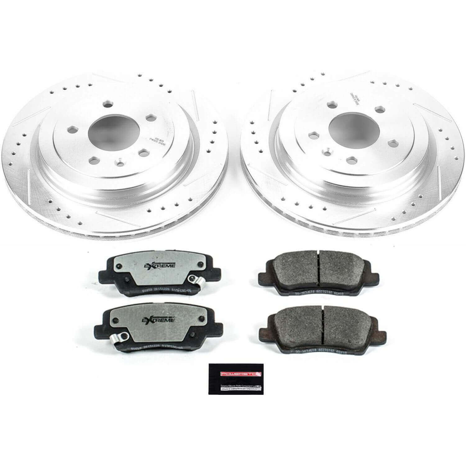 Power Stop K6385-26 Z26 Street Warrior 1-Click Rear Brake Kit for 2013-2018 Cadillac Ats product image