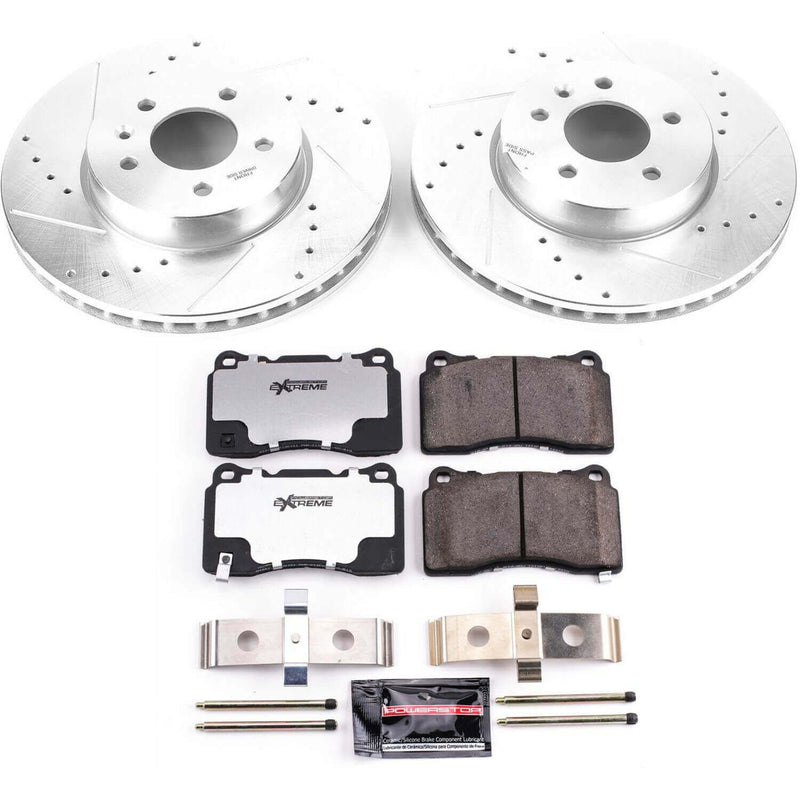 Power Stop K6389-26 Z26 Street Warrior 1-Click Front Brake Kit for 2013-2018 Cadillac Ats product image