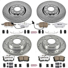 Power Stop K639-26 Z26 Extreme Street Warrior 1-Click Brake Kit (Front And Rear) for 1998-2004 Audi A6 product image