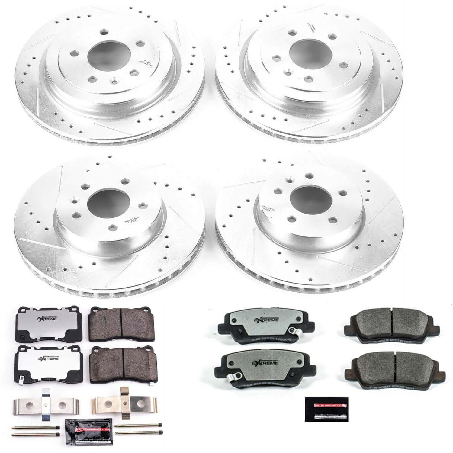 Power Stop K6390-26 Z26 Street Warrior 1-Click Front And Rear Brake Kit for 2013-2015 Cadillac Ats product image