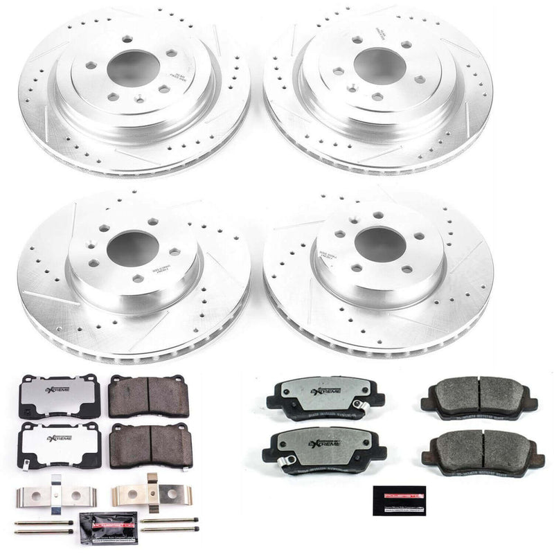 Power Stop K6390-26 Z26 Street Warrior 1-Click Front And Rear Brake Kit for 2013-2015 Cadillac Ats product image