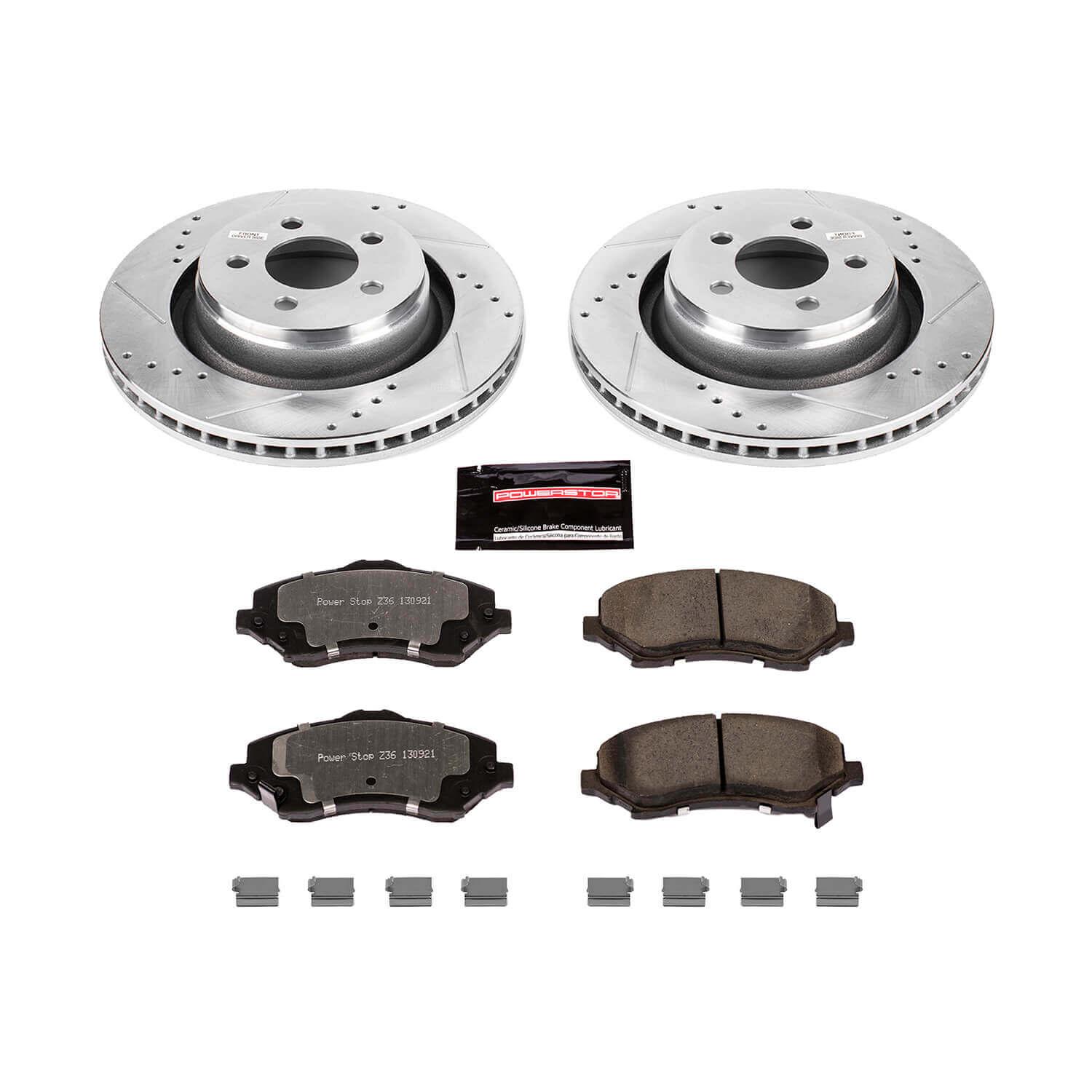Power Stop K6395-36 Z36 Severe-Duty Truck And Tow 1-Click Drilled And Slotted Front Brake Kit for 2008-2012 Dodge Nitro product image
