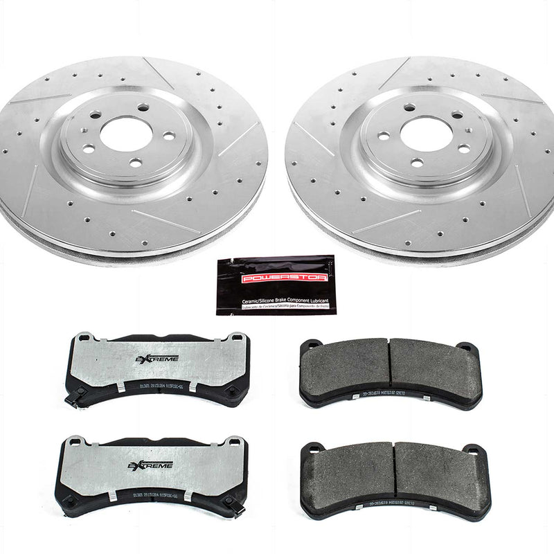 Power Stop K6400-26 Z26 Extreme Street Warrior 1-Click Brake Kit (Front) for 2013-2014 Ford Mustang Shelby GT500 product image