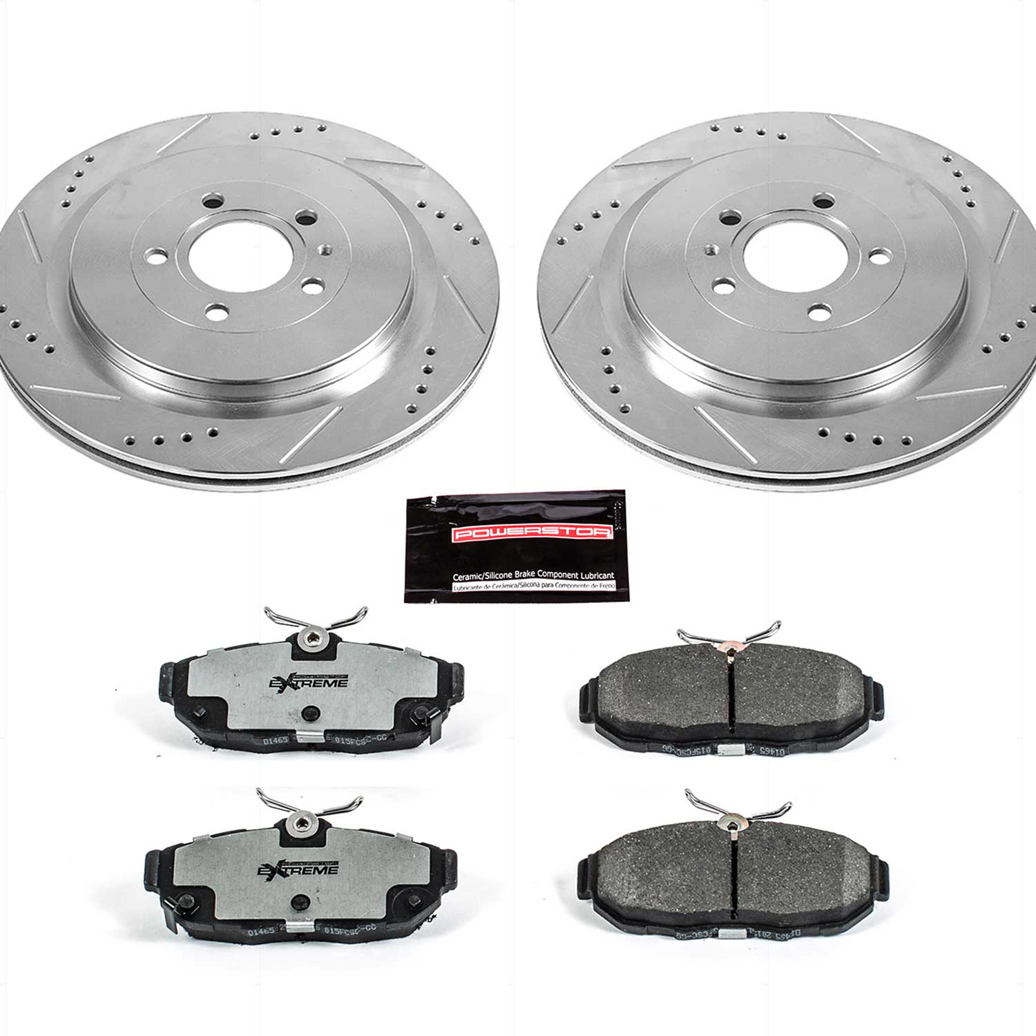 Power Stop K6402-26 Z26 Extreme Street Warrior 1-Click Brake Kit (Rear) for 2013-2014 Ford Mustang Shelby GT500 product image
