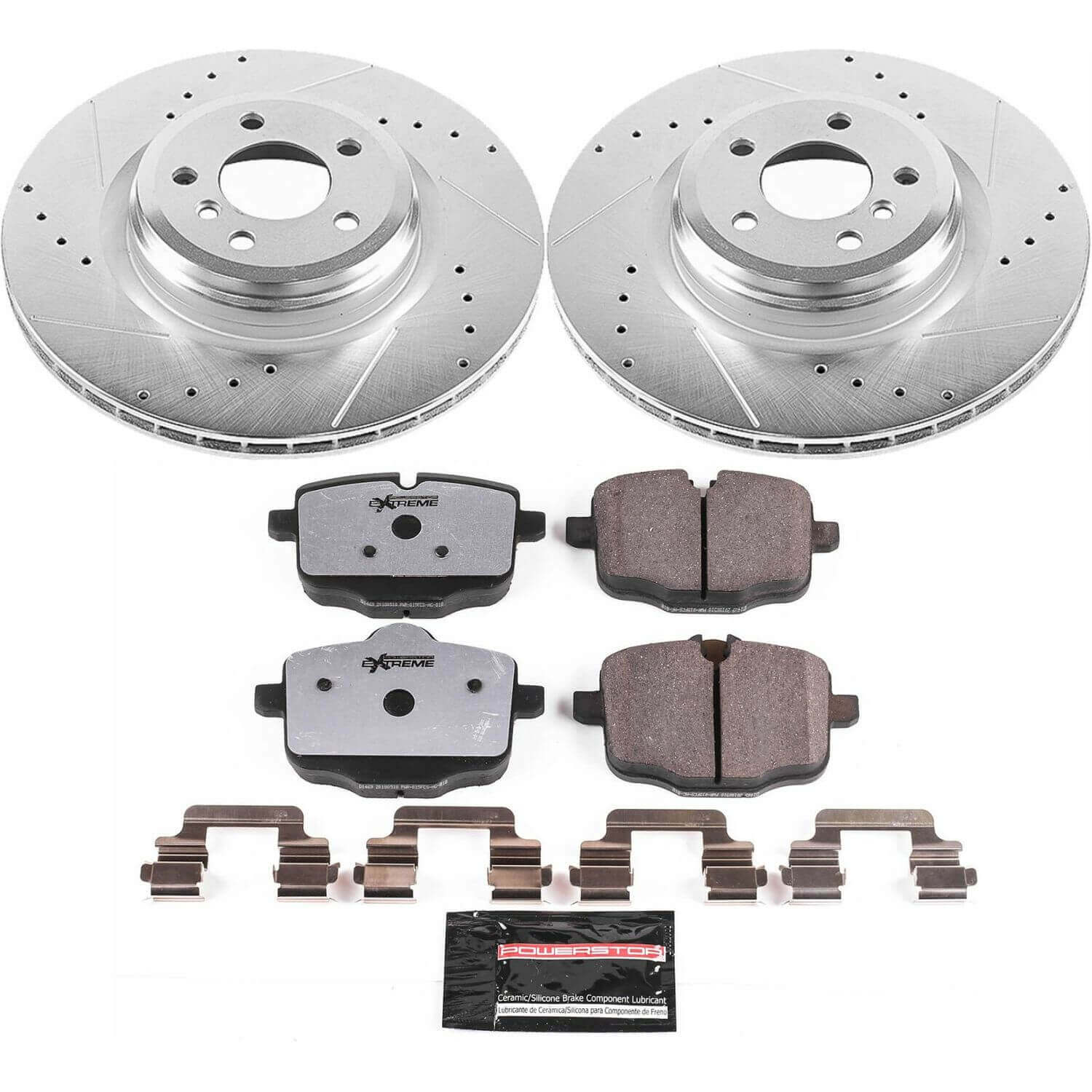 Power Stop K6416-26 Z26 Street Warrior 1-Click Rear Brake Kit for 2010-2017 BMW 550I product image