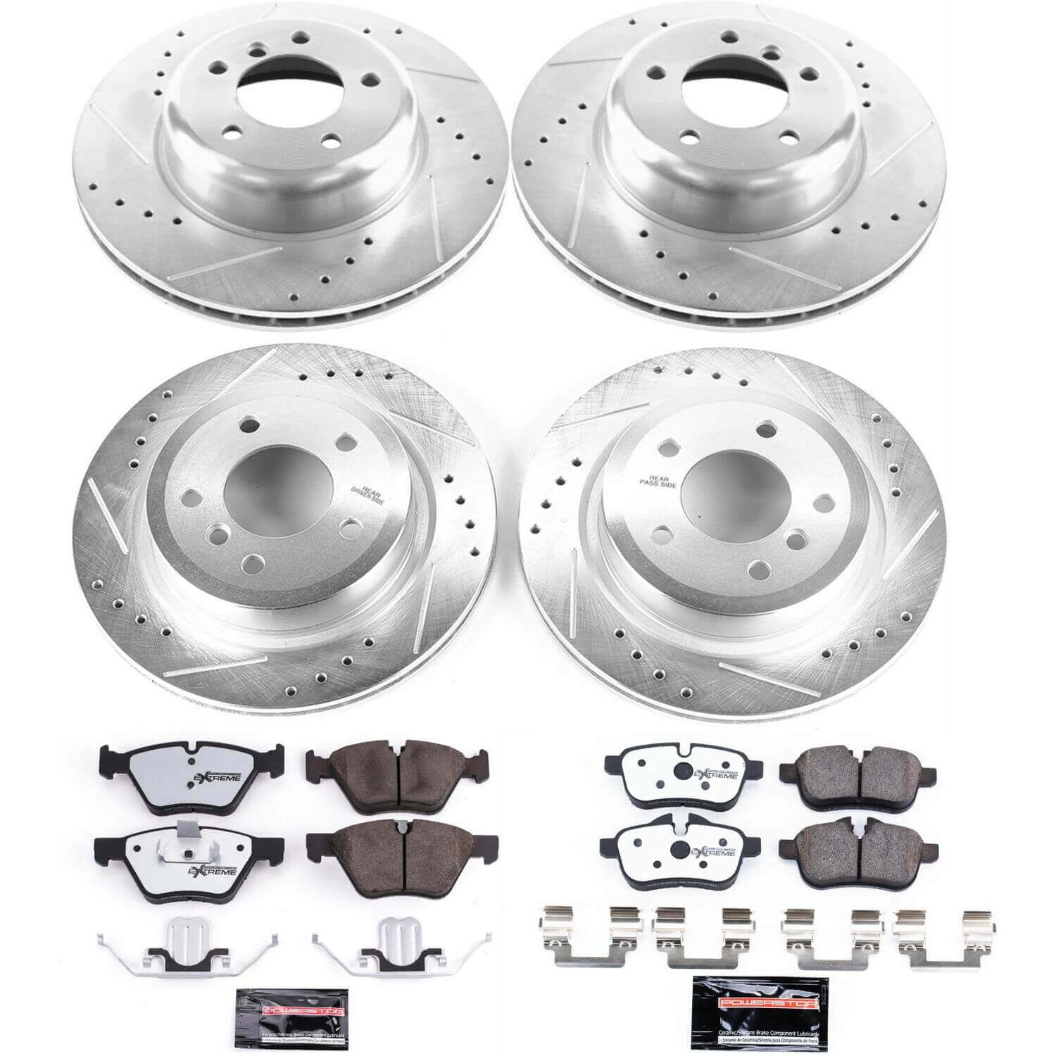 Power Stop K6417-26 Z26 Street Warrior 1-Click Front And Rear Brake Kit for 2010-2016 BMW Z4 product image