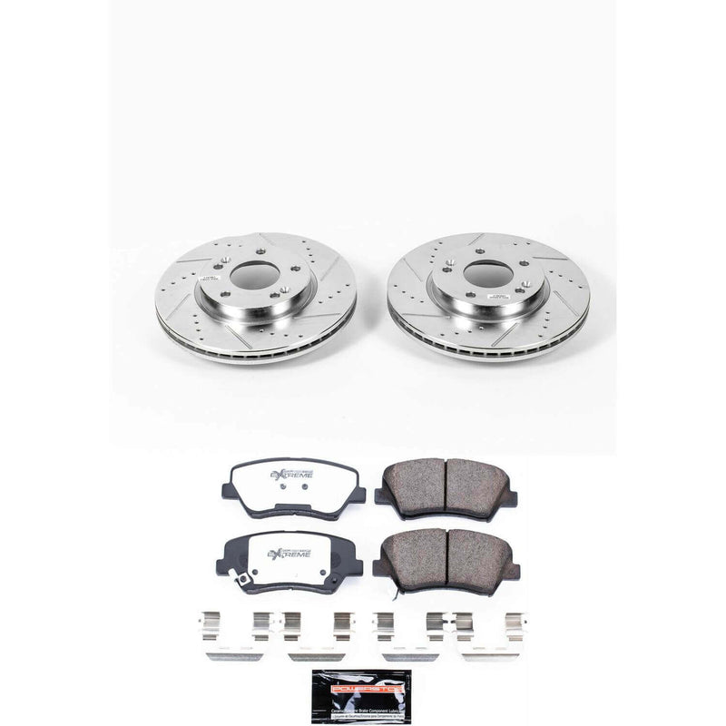 Power Stop K6503-26 Z26 Street Warrior 1-Click Front Brake Kit for 2011-2017 Hyundai Elantra - Sedan (4 product image