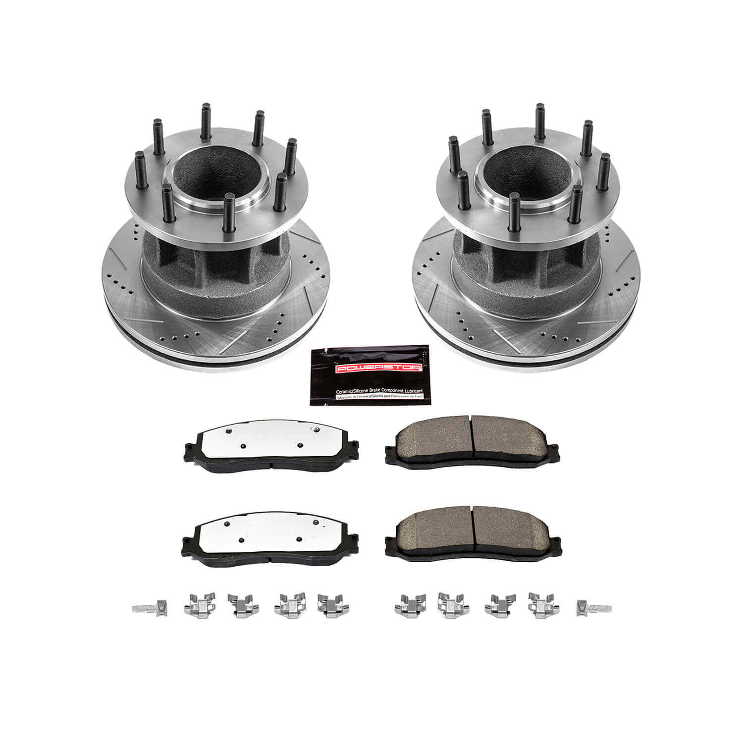 Power Stop K6526-36 Z36 Severe-Duty Truck And Tow 1-Click Drilled And Slotted Front Brake Kit for 2012 Ford F-350 Super Duty product image