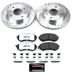 Power Stop K654-26 Z26 Street Warrior 1-Click Front Brake Kit for 1989-1996 Nissan 240SX Non-Abs product image