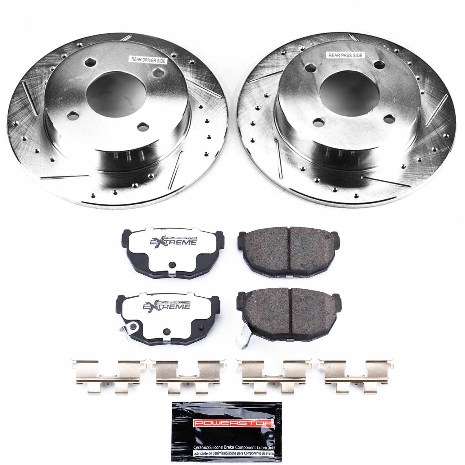 Power Stop K659-26 Z26 Street Warrior 1-Click Rear Brake Kit for 1989-1998 Nissan 240SX product image