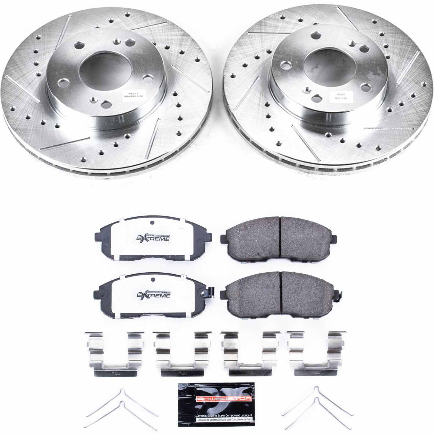 Power Stop K660-26 Z26 Extreme Street Warrior 1-Click Brake Kit (Front) for 1989-1999 INFINITI I30 product image