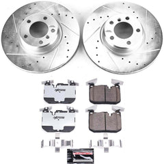 Power Stop K6653-26 Z26 Street Warrior 1-Click Drilled And Slotted Front Brake Kit for 2012-2021 BMW 228I product image